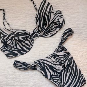 Skatie Ibiza Zebra Animal Print - Katie Top, Bobbi Thick Bottom
